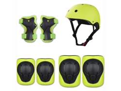 Bicicleta de equilibrio para niños Scooter Equipo de protección para montar Casco Juego de protección de 7 piezas YUYSAN Verde (S 12-30 kg)
