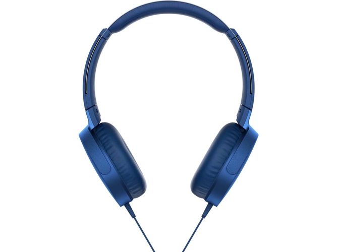 Auriculares con Cable SONY MDR-XB550AP (On Ear - Micrófono - Azul)