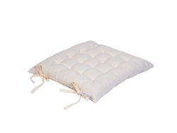 Cojín CUSHIONS, POUFS AND MORE Para Silla Crudo 45X45 cm con 16 Puntos - 100% Algodón