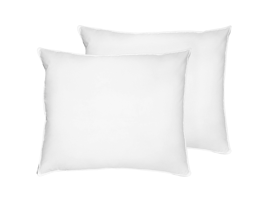 Juego de almohadas de plumas y plumón BELIANI Feldberg de Algodón japara Blanco 60x50x10