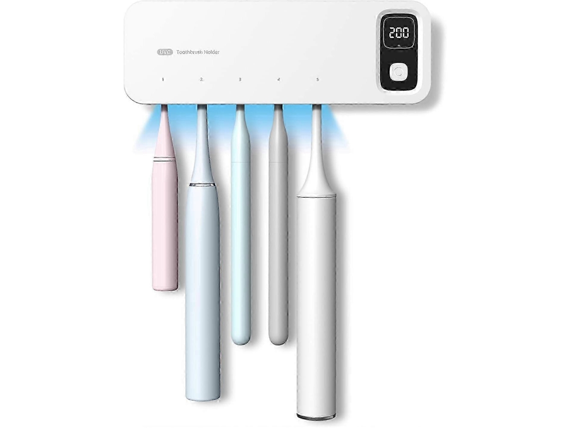 Esterilizador UV recargable para cepillos de dientes con 5 ranuras y ventilador - Nostalgia88
