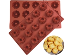 Moldes De Silicona Para Hornear - 2 Juegos - Con 5 Cavidades - Marrones