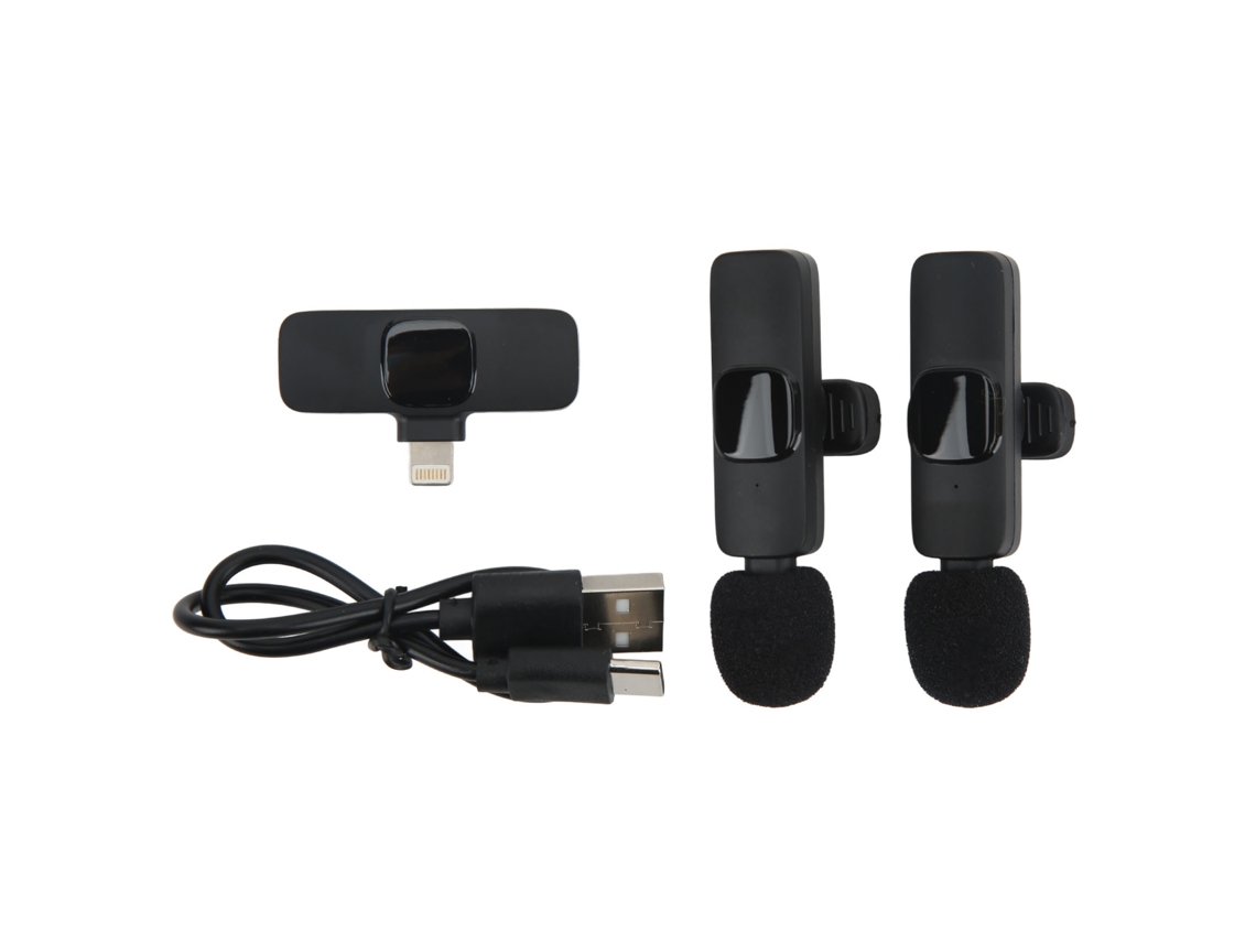 Micrófono Lavalier Inalámbrico K9 1 Para 2 Equipo De Transmisión En Vivo Micrófono Para Smartphone Tablet Universal Puerto Ios