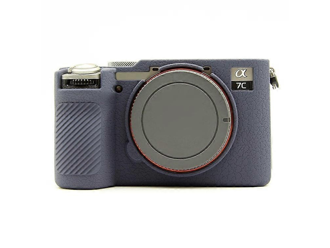 Funda protectora de silicona con textura de lichi compatible con Sony A7cr/A7c II, funda anticolisión para cámara Facpoet