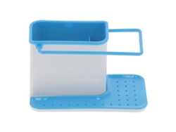 Estante Organizador Con Desagüe Para Cocina Y Baño - Organizador De Jabón Y Toallas - Azul