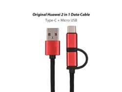 Cabo De Dados 2 Em 1 Usb Type-c Para Carregamento E Sincronização Huawei Samsung Android