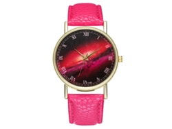 Reloj De Pulsera Analógico, Conjunto De Cuatro Piezas Para Pareja, Diseño En Rojo Rosa, Estilo Casual De Lujo.