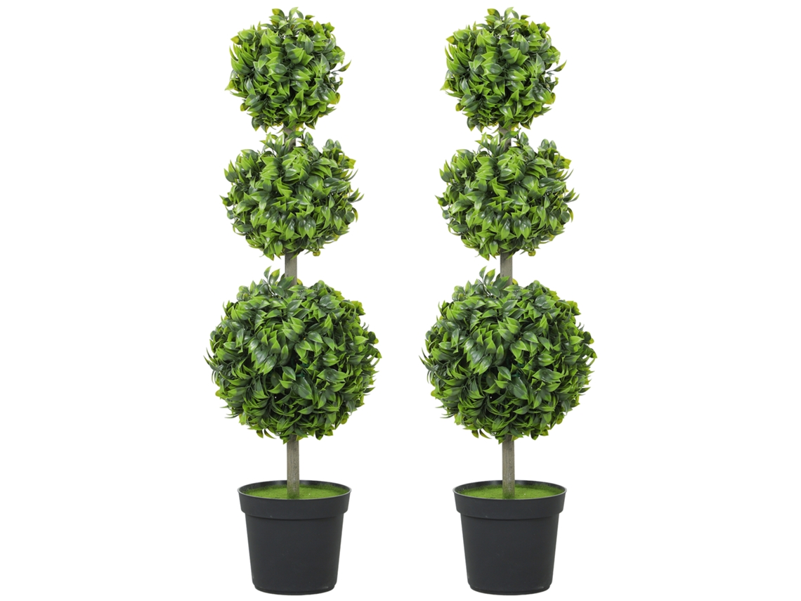 Plantas Artificiales Maceta Tierra Escamas Verde