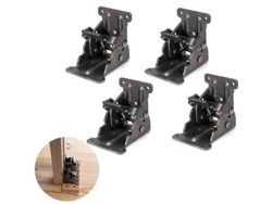 2026-soporte Plegable 0-90 Grados Auto-bloqueo Bisagras Para Mesa Extensión De Piernas Hierro Bronce Oscuro 1/4 Piezas 4 Unidades