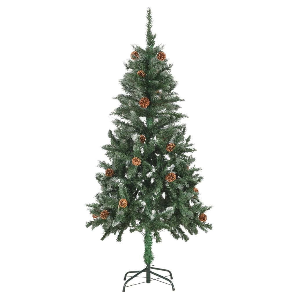 Árbol De Navidad artificial con led y piñas 150 cm vidaxl luces verde 89x15