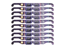 10 gafas de papel marrón con diseño de cielo estrellado para eclipse solar