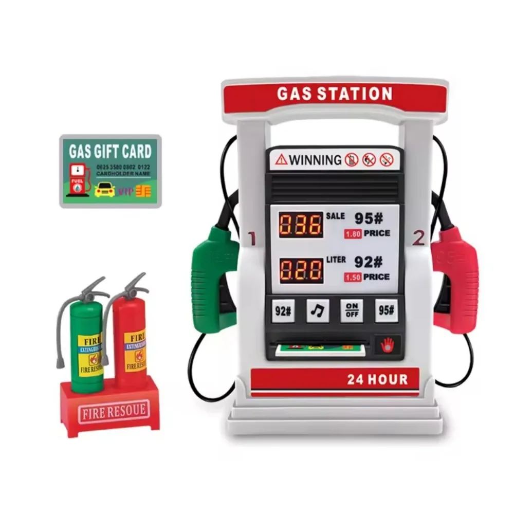 (gris) Juguete De Simulación De Gasolinera Para Niños