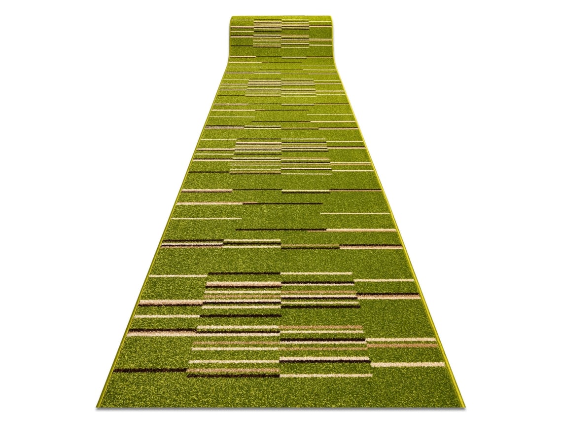 Alfombra de Pasillo Heat-Set Fryz Neli Verde/Color Lima 100 cm