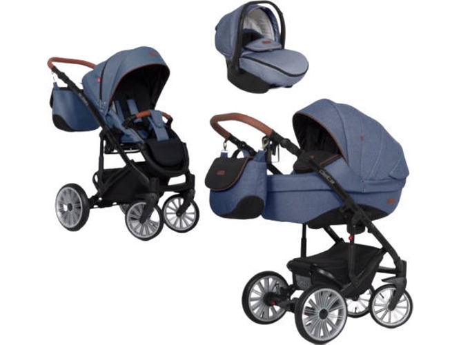 Carrito de Bebé Individual EURO-CART Delta + Grupo 0+ Isofix Ready Denim