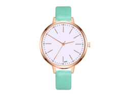 Relógio De Pulso Feminino Fashion Zlf-0080 Com Movimento Quartzo E Pulseira De Couro Pu Azul