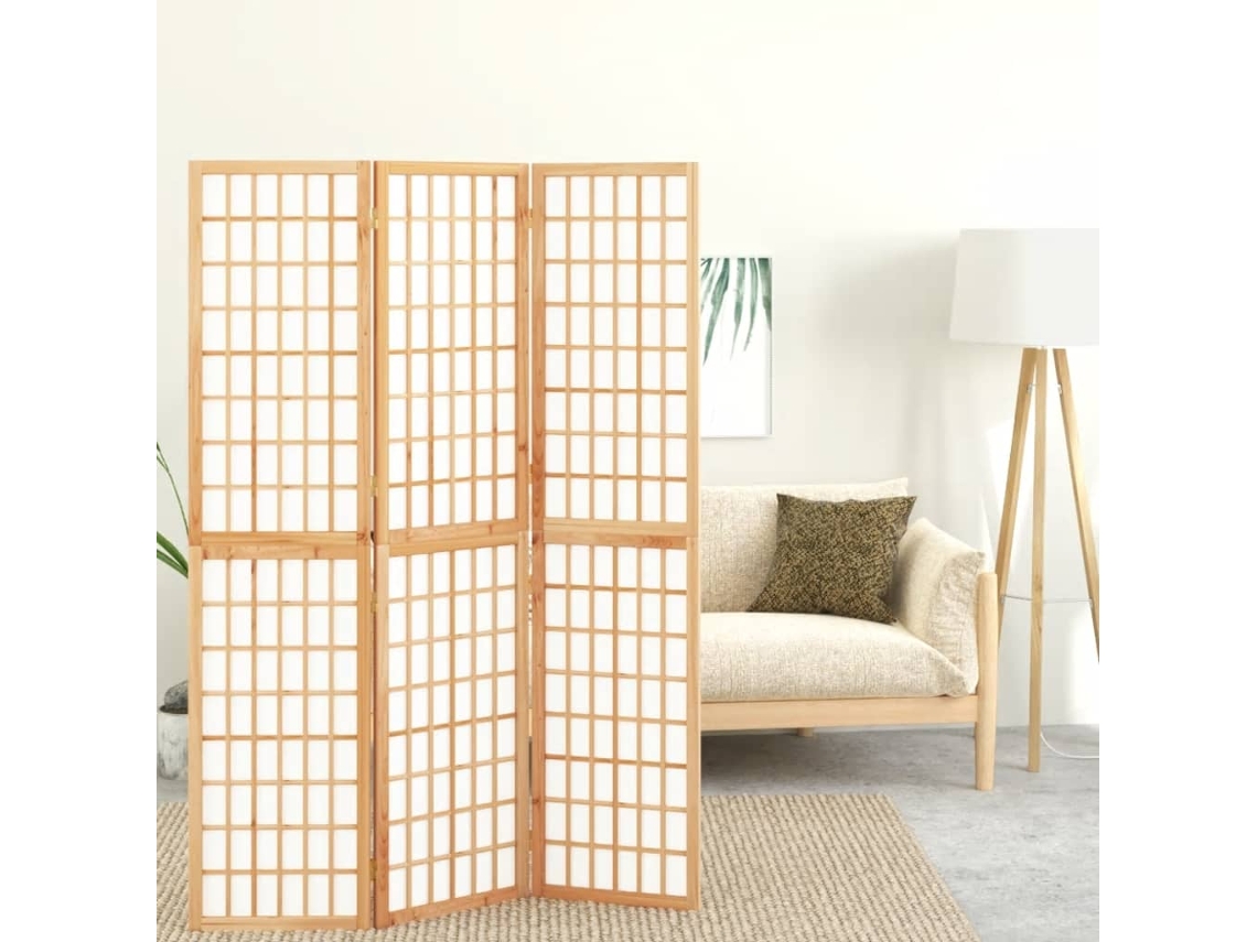 Biombo Plegable Con 3 Paneles Estilo Japonés 120x170 Cm