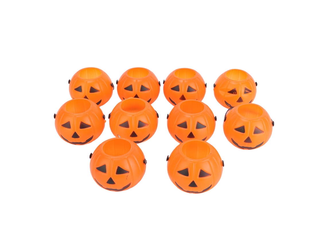 Maletas pequeñas de Halloween para profesores de ATS Pumpkin Cubes con asa para niños, 10 unidades