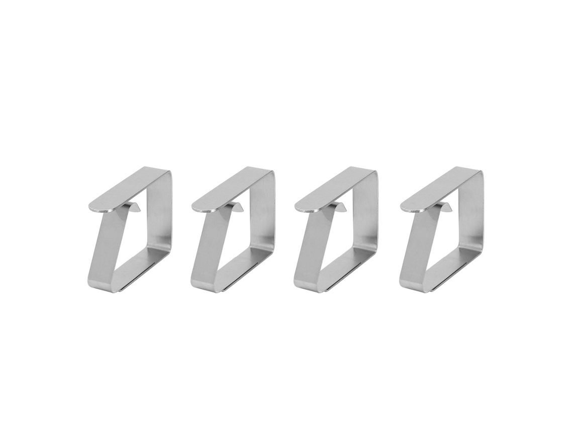 4 abrazaderas de repisa de acero inoxidable para el hogar, clips antideslizantes.