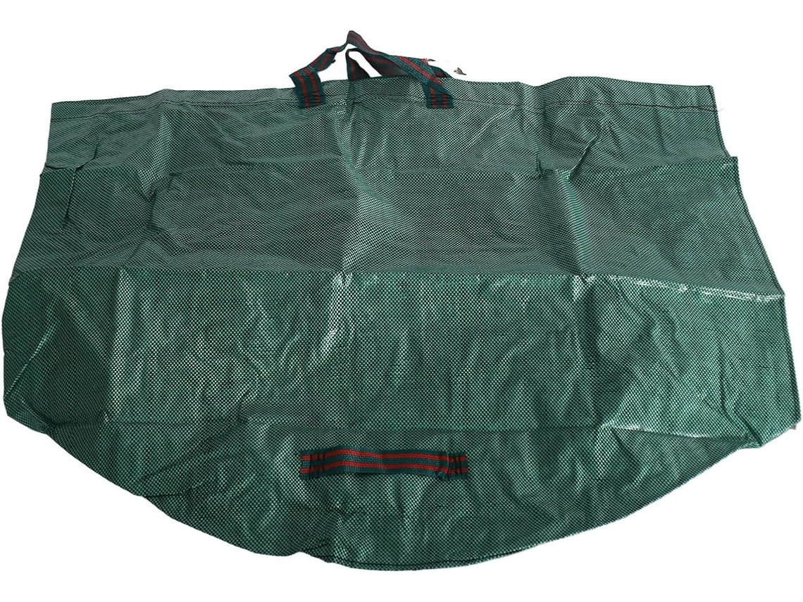 Bolsa Reutilizable Para Residuos De Jardín, De Tela Tejida, Con 2 Asas Reforzadas Y Diseño De Hojas.