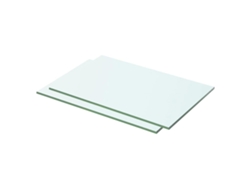 Estantes 2 piezas 50x25 cm vidrio transparente Dkd decoración del hogar