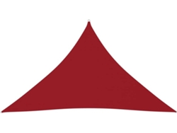 vidaXL Toldo de vela triangular de tela oxford rojo 4x4x5,8 m
