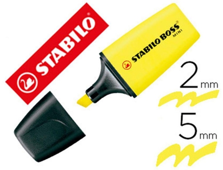 Marcador Stabilo Boss Fluorescente Mini Amarelo Venda Múltiplos 10