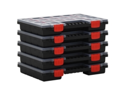 Cajas de almacenamiento (5 unidades, 34,5 x 25 x 5 cm, polipropileno, DKD, decoración del hogar)