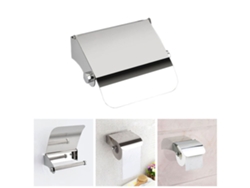Portarrollos de papel higiénico de acero inoxidable Jortmrd con tapa para baño y pared