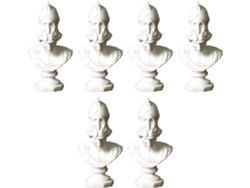 Escultura artesanal de resina blanca de la diosa Atenea, juego de 6 piezas, decoración elegante, regalo de inauguración de casa, para mesa, GOKOCO