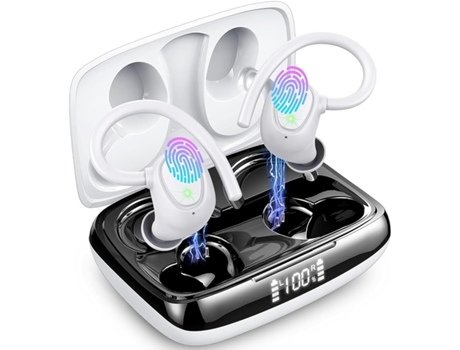 Auriculares inalámbricos, Auriculares inalámbricos Bluetooth 5.3 con micrófono 4 HD ENC, Auriculares inalámbricos 48H sobre Auriculares con Graves ...