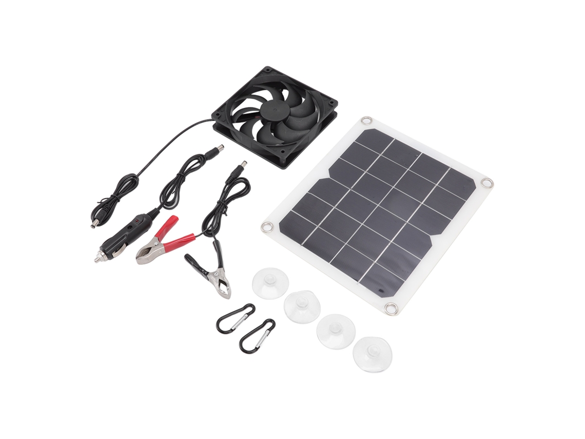 Kit de ventilador solar de 10 W y 6 V para invernaderos y hogares.