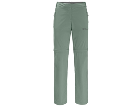 Pantalone JACK WOLFSKIN Glastal Zip Offw 15081514151 Poliéster para Mujer (38 - Verde)