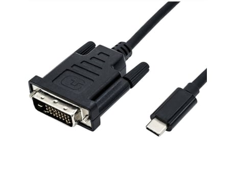 Cable ROLINE (USB-C y DVI - 1m - Negro)