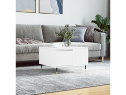 Mesa De Centro Madera Contrachapada Blanco 55x55x36,5 Cm