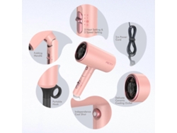 Secador de pelo doméstico de alta potencia, para uso en hoteles y peluquerías, color rosa, estándar europeo. GOKOCO