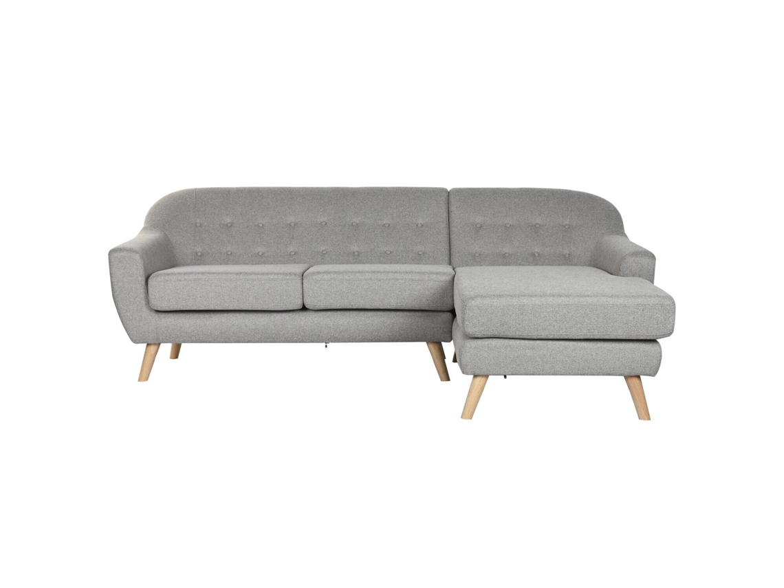 Sofa Poliester Rubberwood Chaiselongue 226x144x84cm