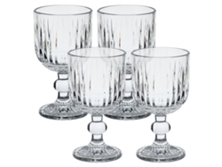 Juego de 4 vasos de cristal transparente San Ignacio de 300 ml.