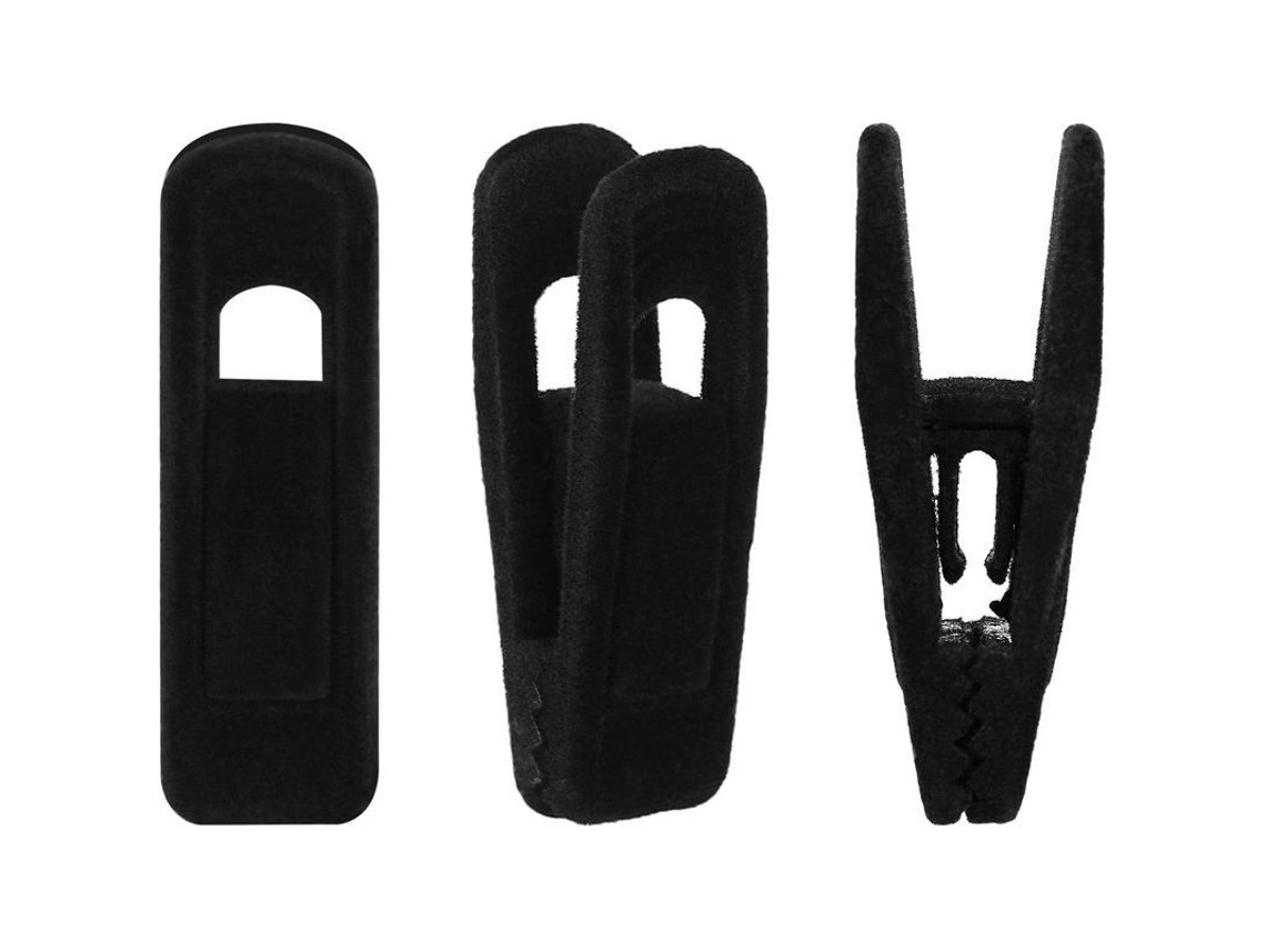 2026-44318-clip Para Perchas De Veludo Linjou 80 Piezas, Clip Fuerte De Fieltro Para Pantalones, Negro
