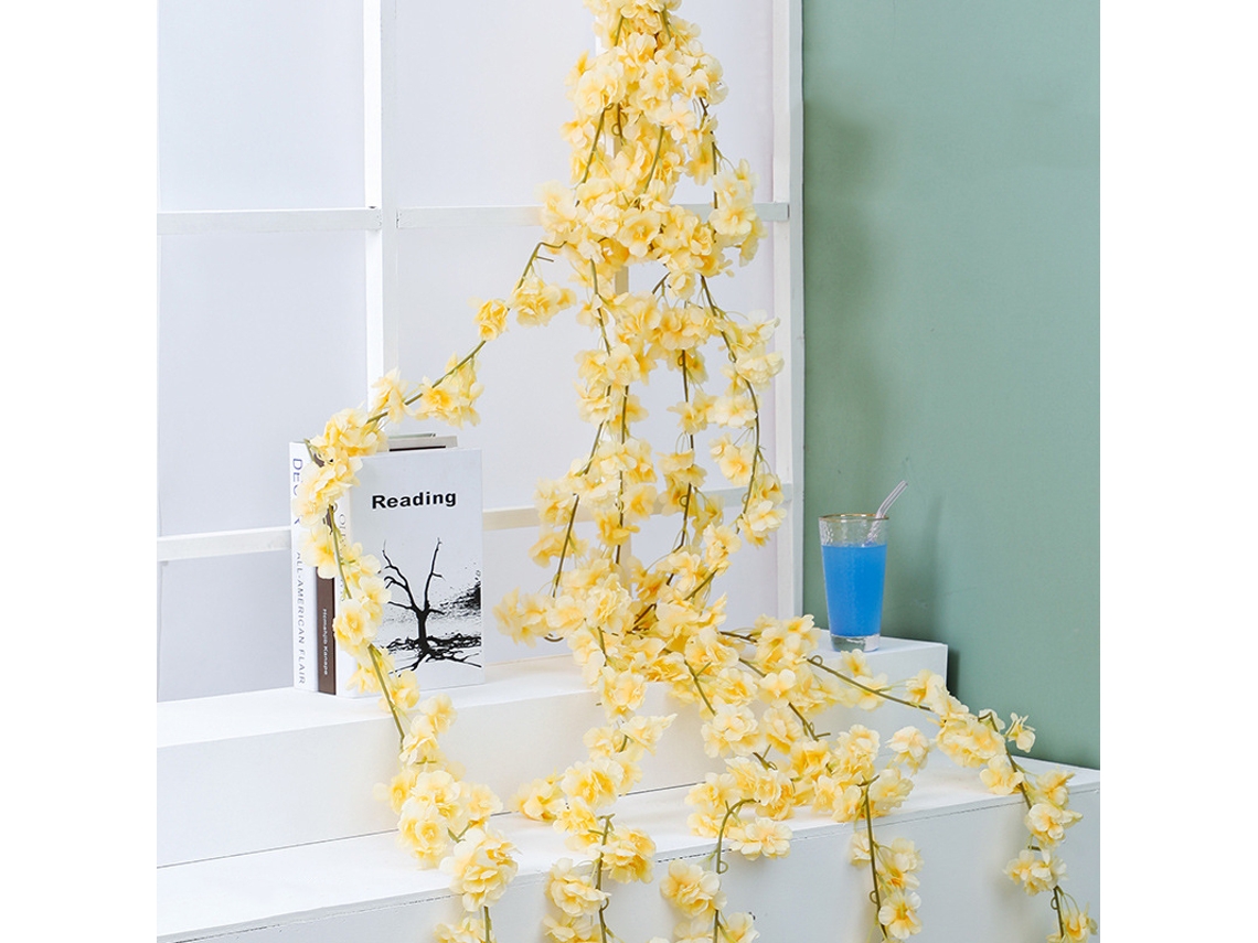 Guirnalda Artificial De Flores De Cerezo, 1,8 M, 135 Flores, Decoración Para El Hogar/oficina, Estilo Champán.