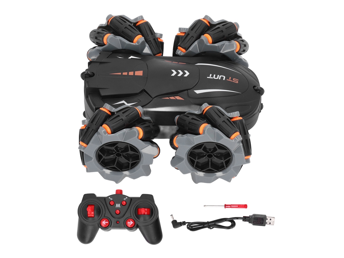 Ats-coche Rc Acrobático Negro 2.4ghz Sistema Anti-interferencia Con Rotación 360 Grados Y Derrape Juguete De Control Remoto