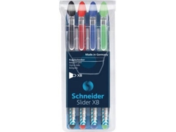 Pack 4 Bolígrafos SCHNEIDER Slider Basic Multicolor