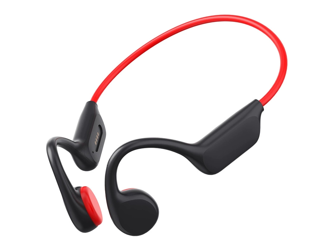 Auriculares inalámbricos de conducción ósea Bisbisous de 32 GB con Bluetooth 5.3, resistentes al agua IPX8 y diseño abierto, ideales para natación, deportes y fitness.