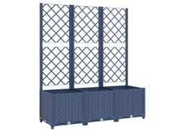 Jardinera VIDAXL Gris Polipropileno (120x40x136 cm)