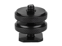 NEVEANCE Adaptador de Zapata para Flash con Tornillo de Trípode 1/4 Pulgada, Soporte de Doble Capa