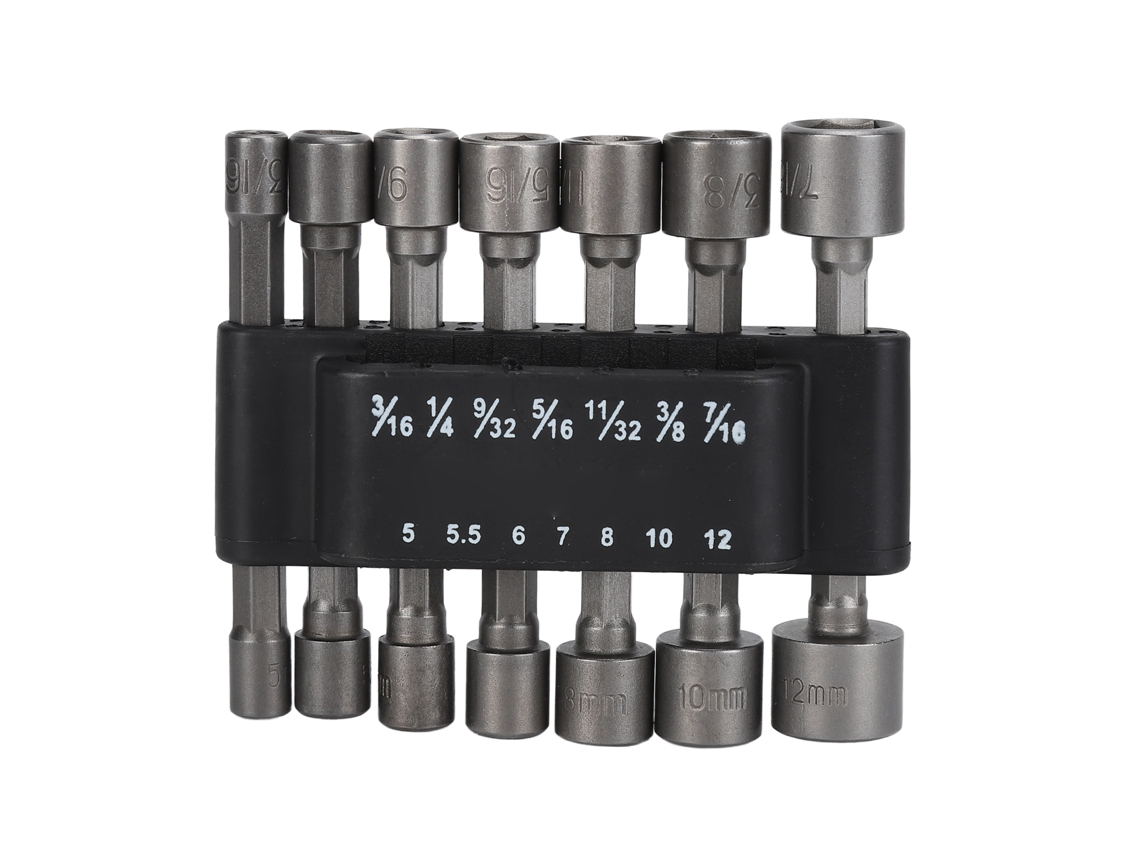 Juego De 14 Brocas Hexagonales Para Destornillador, De Acero Cromo-vanadio Y Abs Con Base.