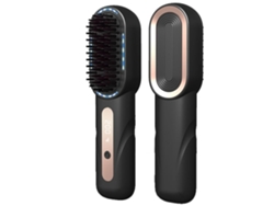 Plancha de pelo inalámbrica, portátil, con calefacción, para viajes, mini plancha de pelo iónica caliente, color negro Chennnls