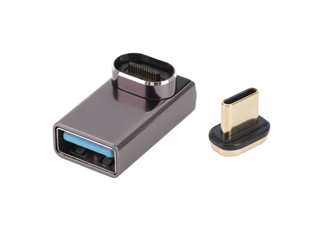 Adaptador Magnético Usb-c A Usb 3.1 De 10 Gbps Con Conector Otg 3.0 Macho A Hembra E Indicador Luminoso Para Portátiles Y Teléfonos Móviles.