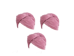 Conjunto de Toalla KOFIHETY Funda Cabello Paquete Absorción Rápida Grueso Lana Morado - 3pcs (Talla Única)