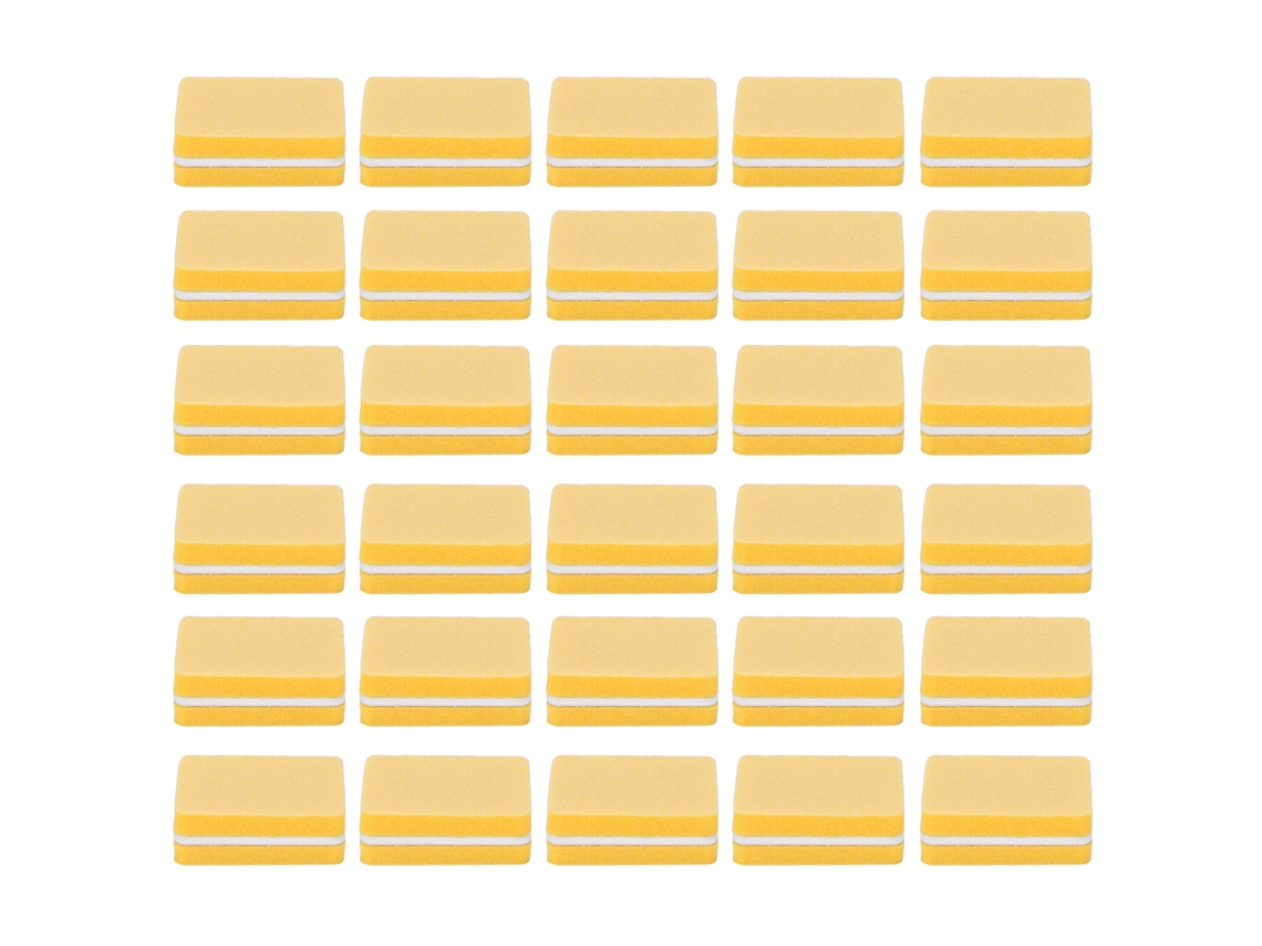 30 Mini Limas De Uñas Profesionales Portátiles Para Manicura, Color Amarillo.