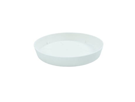 PLASTIKEN TES - Plato Redondo Ø14 cm TES para Macetas de 18 cm Blanco